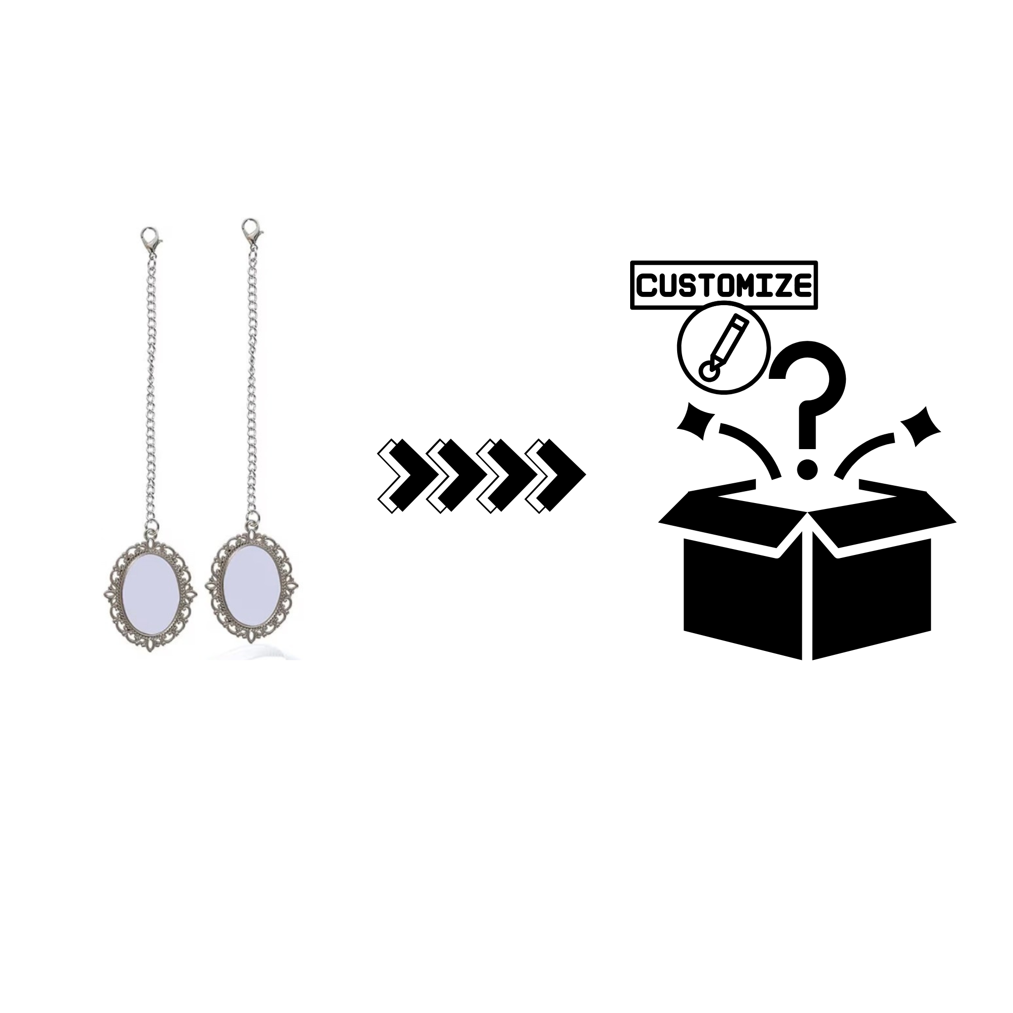 Custom Sublimation Graduation Tassel  Charms – 2 Pack Single Chain Graphic - Custom Graphic | Jadez World
