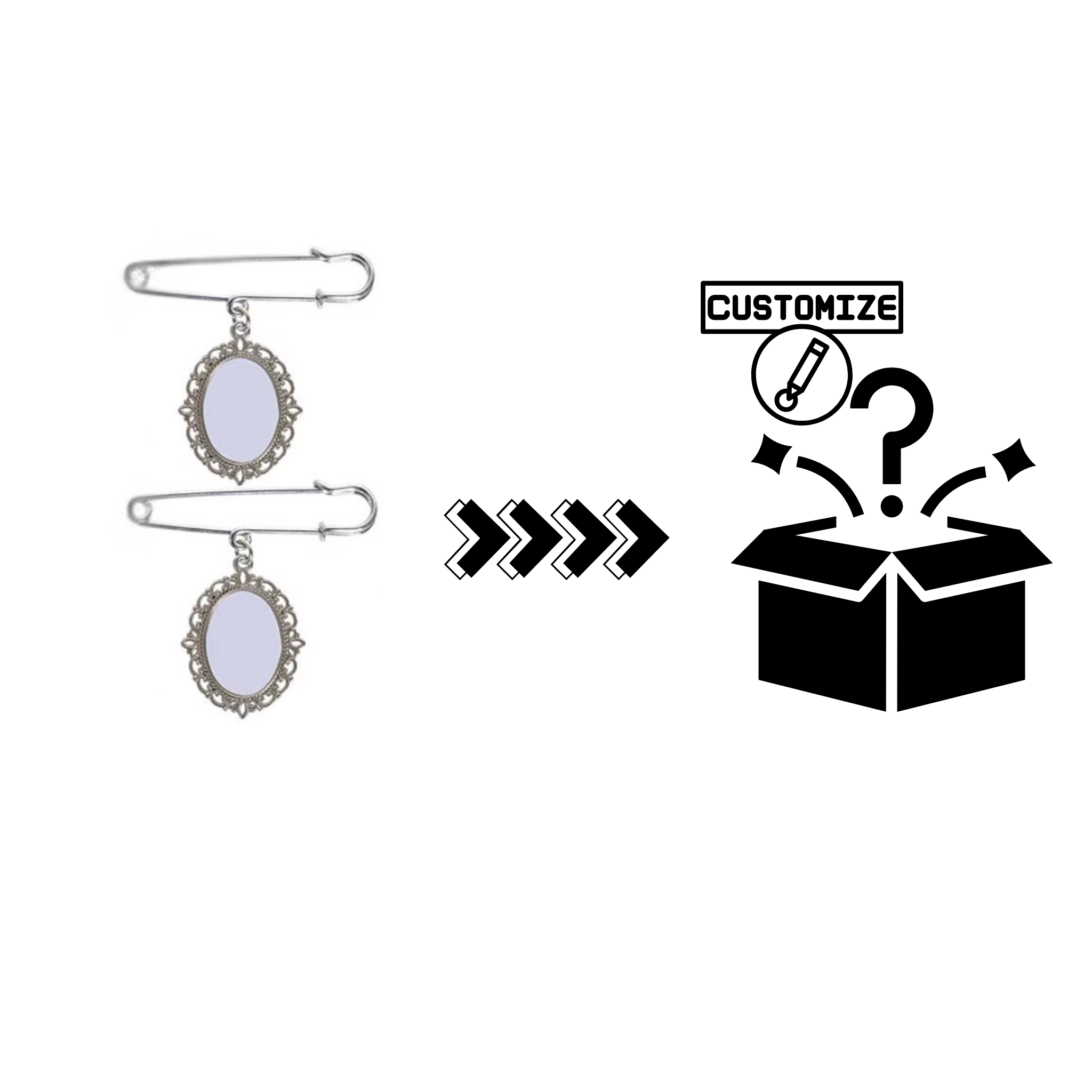 Custom Sublimation Graduation Tassel  Charms – 2 Pack Single Pin Graphic - Custom Graphic | Jadez World