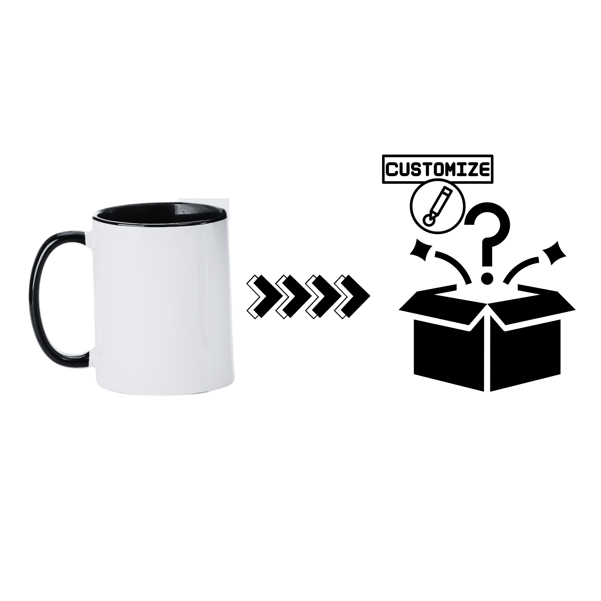 Custom Sublimation 12 oz Ceramic Mug – Blackberry Trim – Custom Graphic | Jadez World
