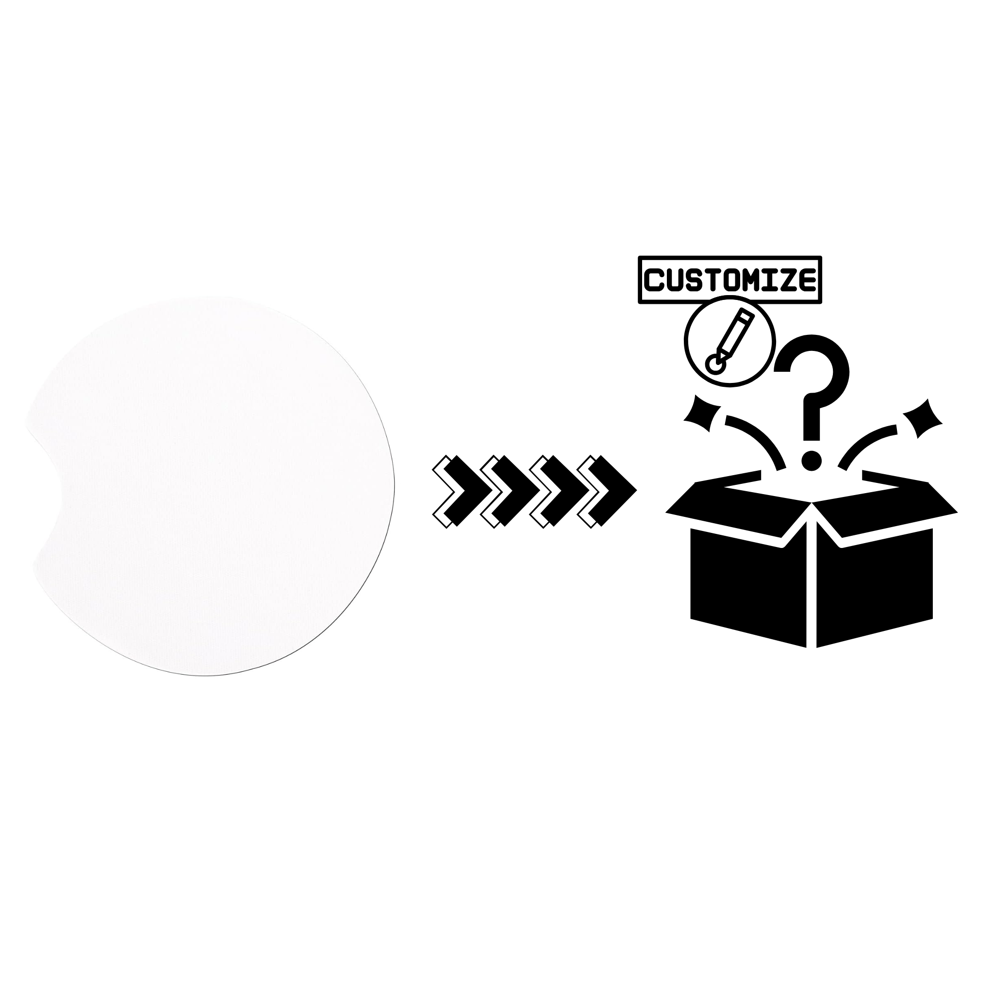 Custom Sublimation 2.8" Coaster - Custom Graphic | Jadez World