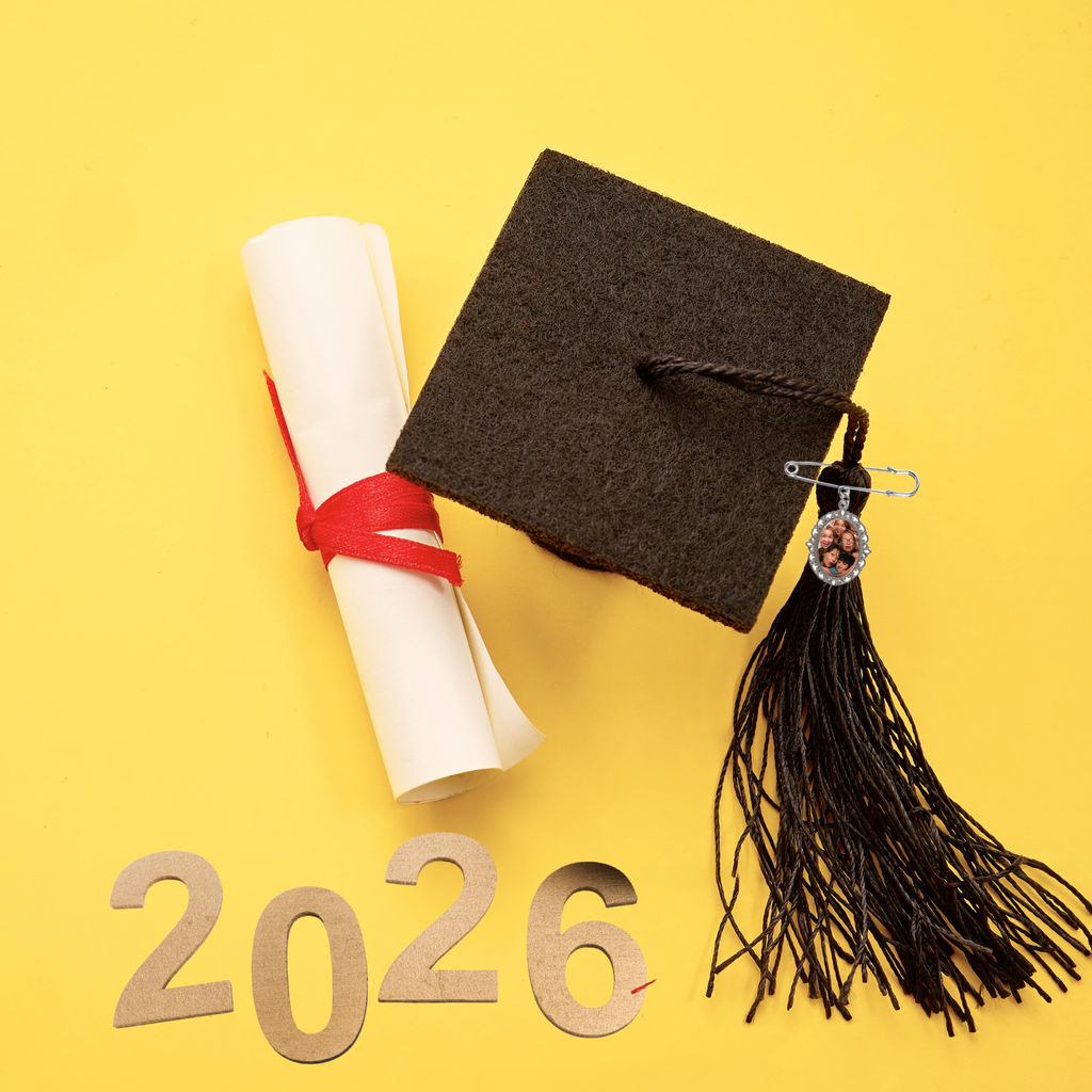 Custom Graduation Tassel Photo Charm (Zinc Alloy)