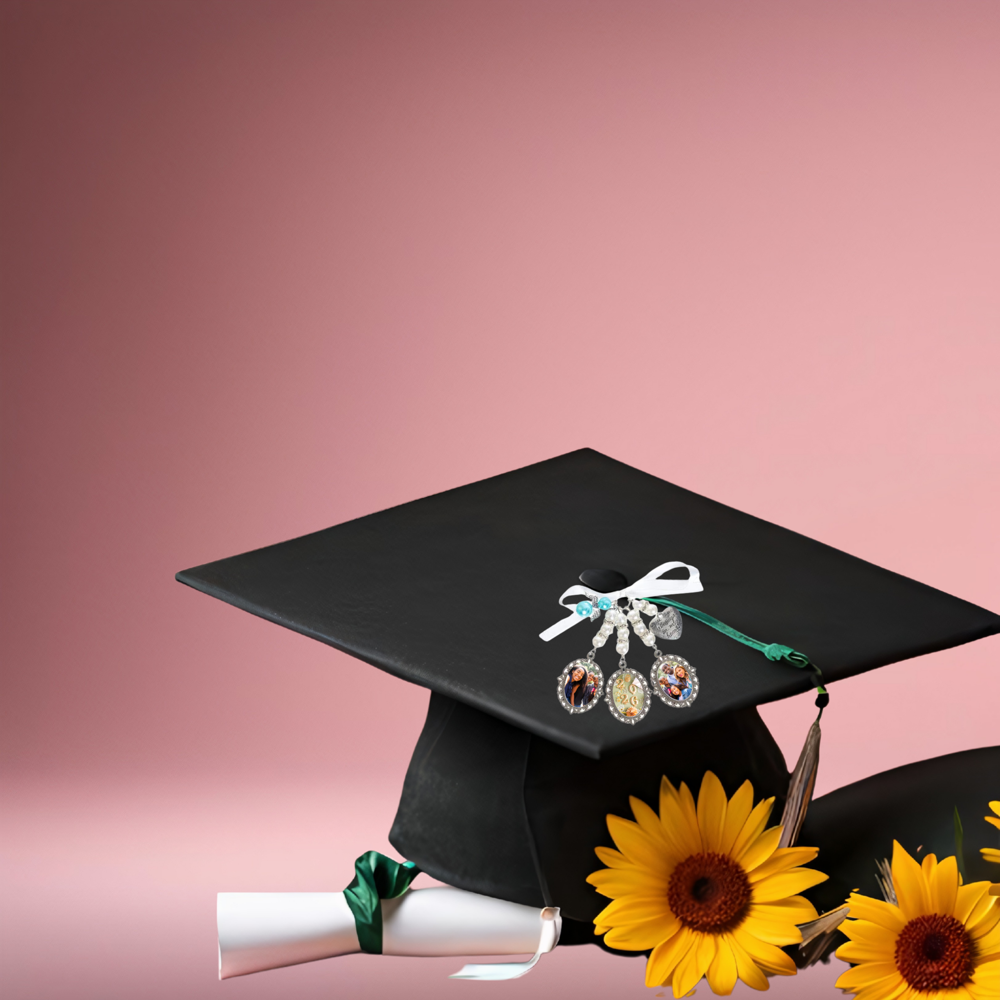 Custom Graduation Tassel Photo Charm (Zinc Alloy)