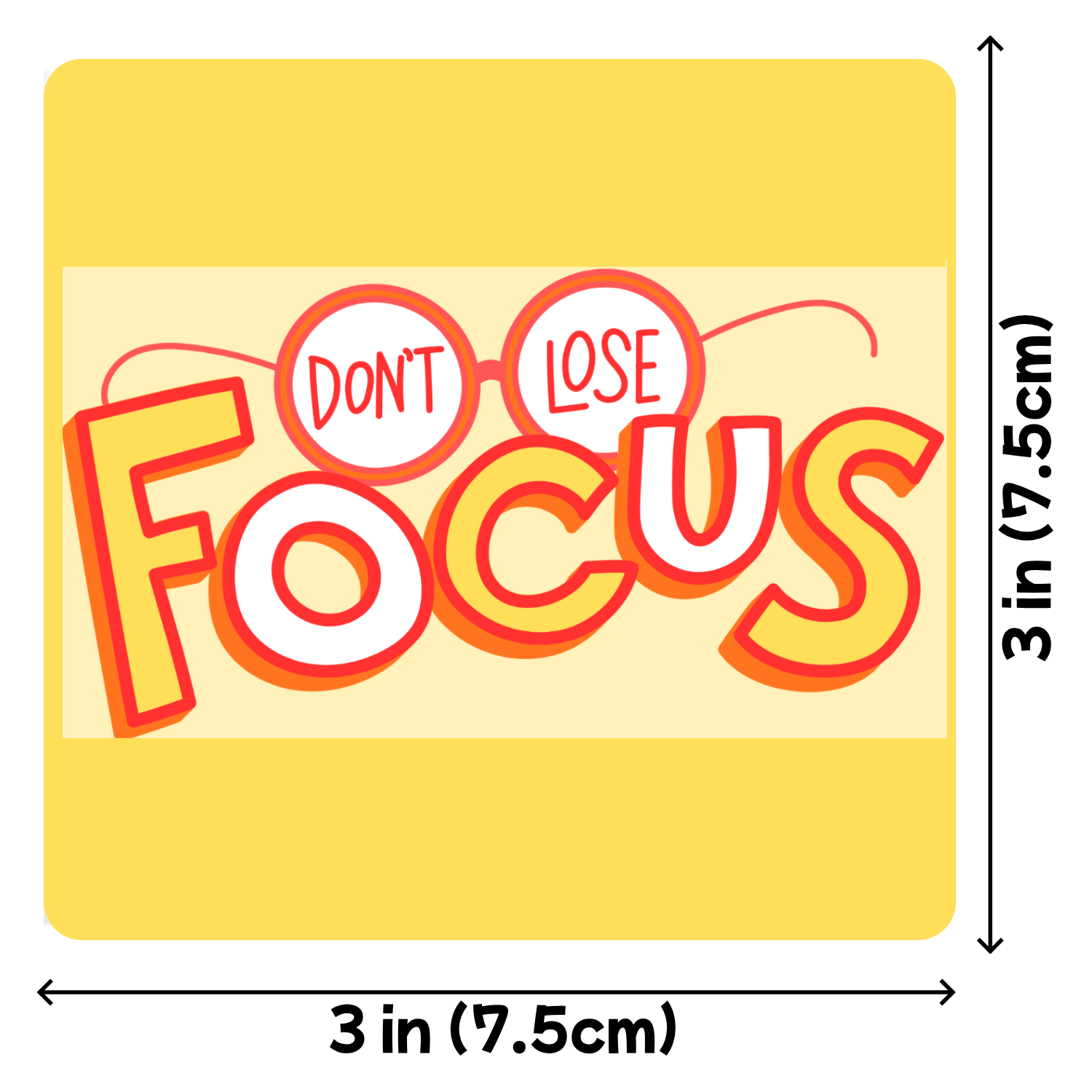 Custom Sublimation 3 x 3 Large Magnet Graphic - Dont Lose Focus Print | Jadez World