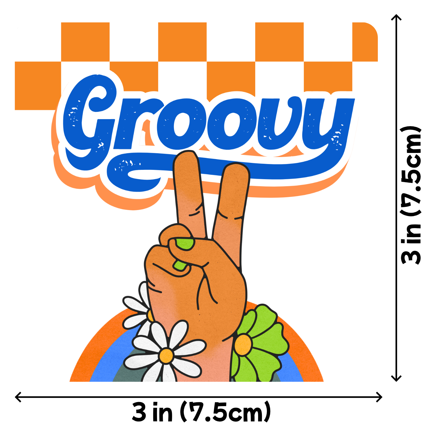 Custom Sublimation 3 x 3 Large Magnet Graphic - Groovy Print | Jadez World