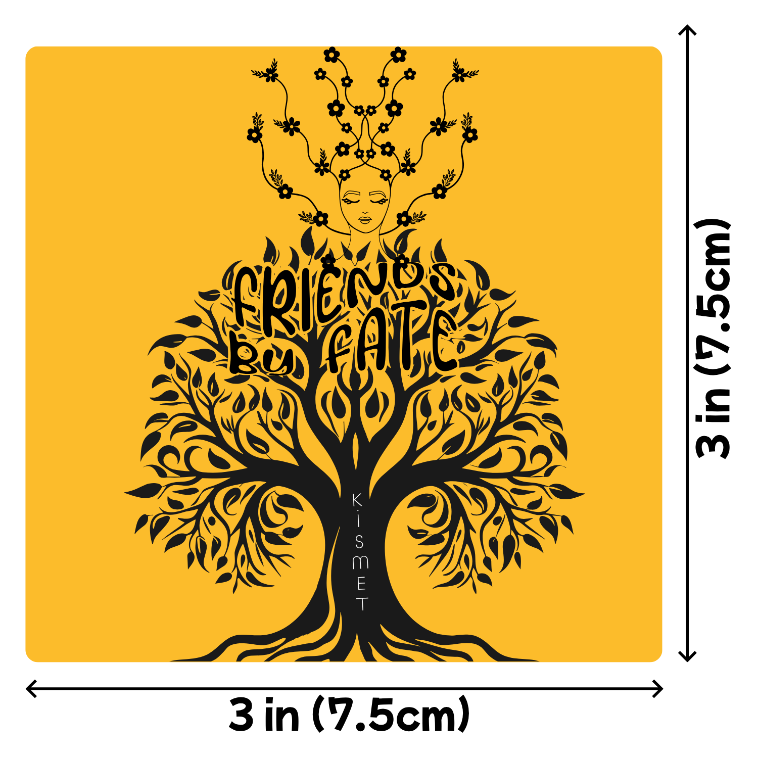 Custom Sublimation 3 x 3 Large Magnet Graphic - Kismet  Print | Jadez World