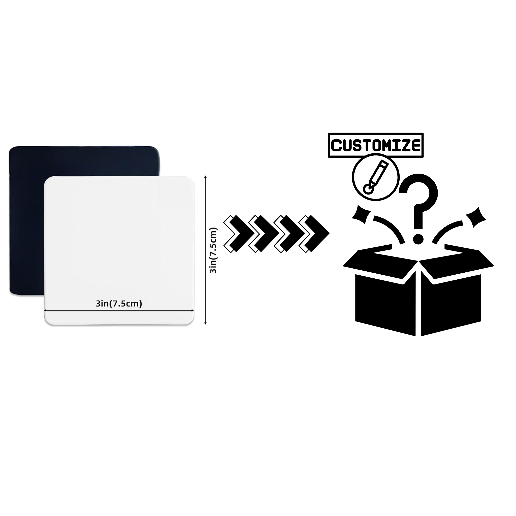 Custom Sublimation 3 x 3 Large Magnet Graphic - Custom Graphic | Jadez World