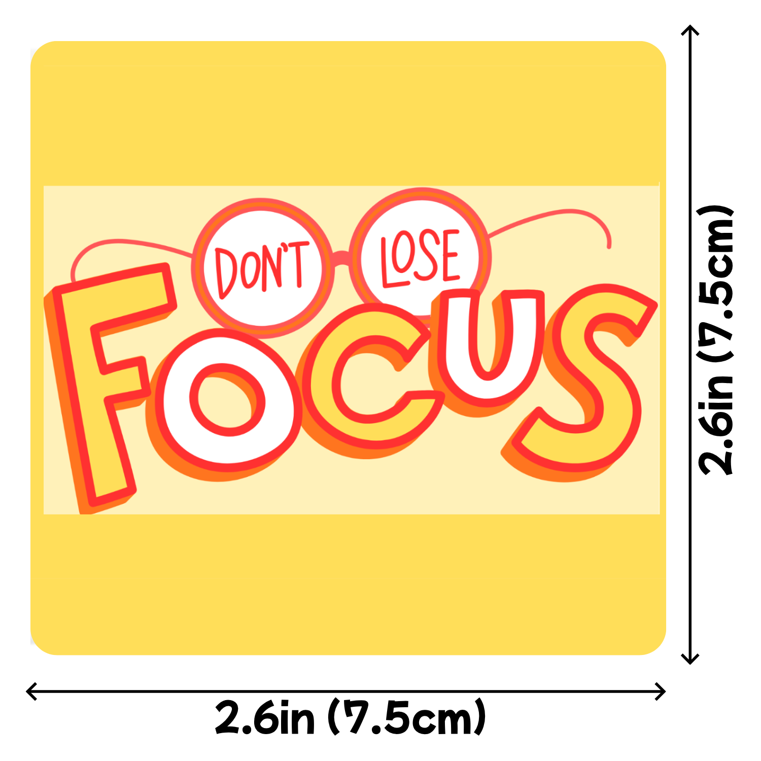 Custom Sublimation 2.6 x 2.6 Medium Magnet Graphic - Dont Lose Focus Print | Jadez World