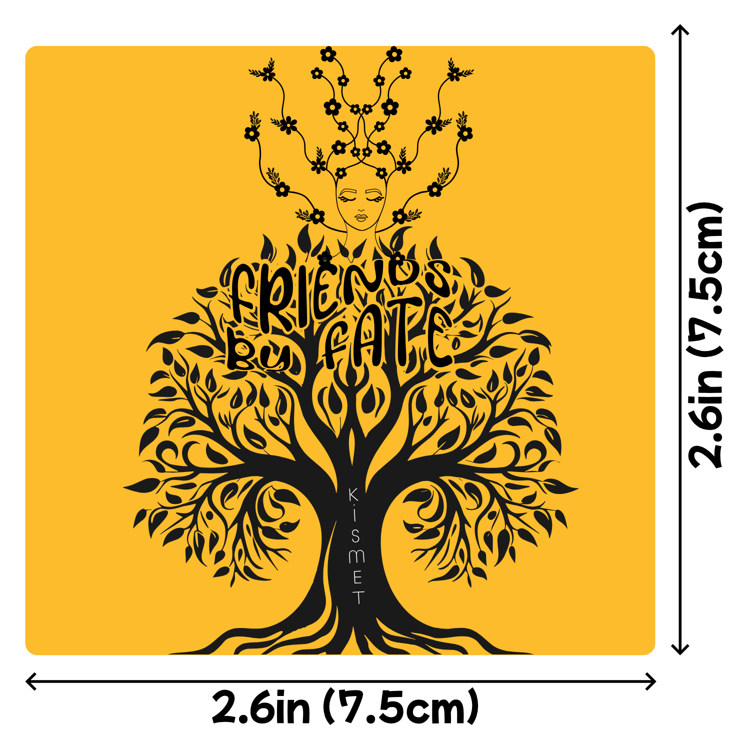 Custom Sublimation 2.6 x 2.6 Medium Magnet Graphic - Kismet  Print | Jadez World