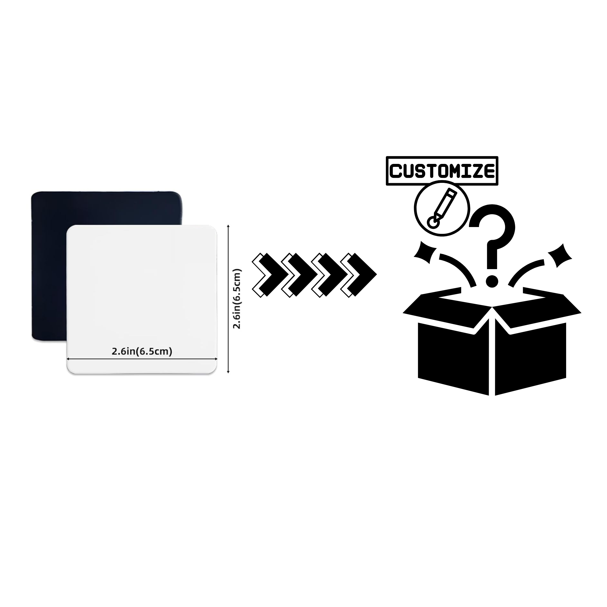 Custom Sublimation 2.6 x 2.6 Medium Magnet Graphic - Custom Graphic | Jadez World