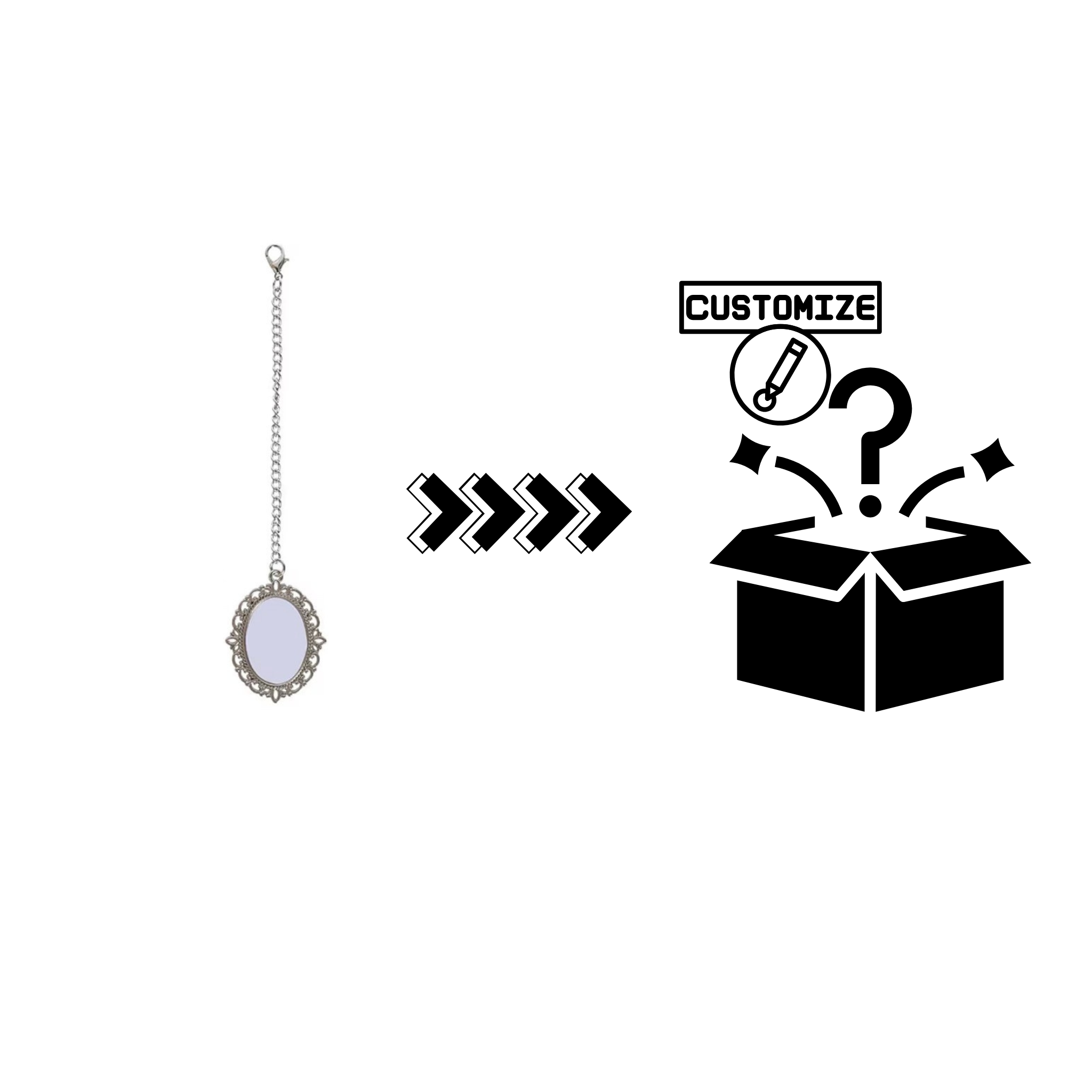 Custom Sublimation Graduation Tassel  Charms – 2 Pack Single Chain Graphic - Custom Graphic | Jadez World