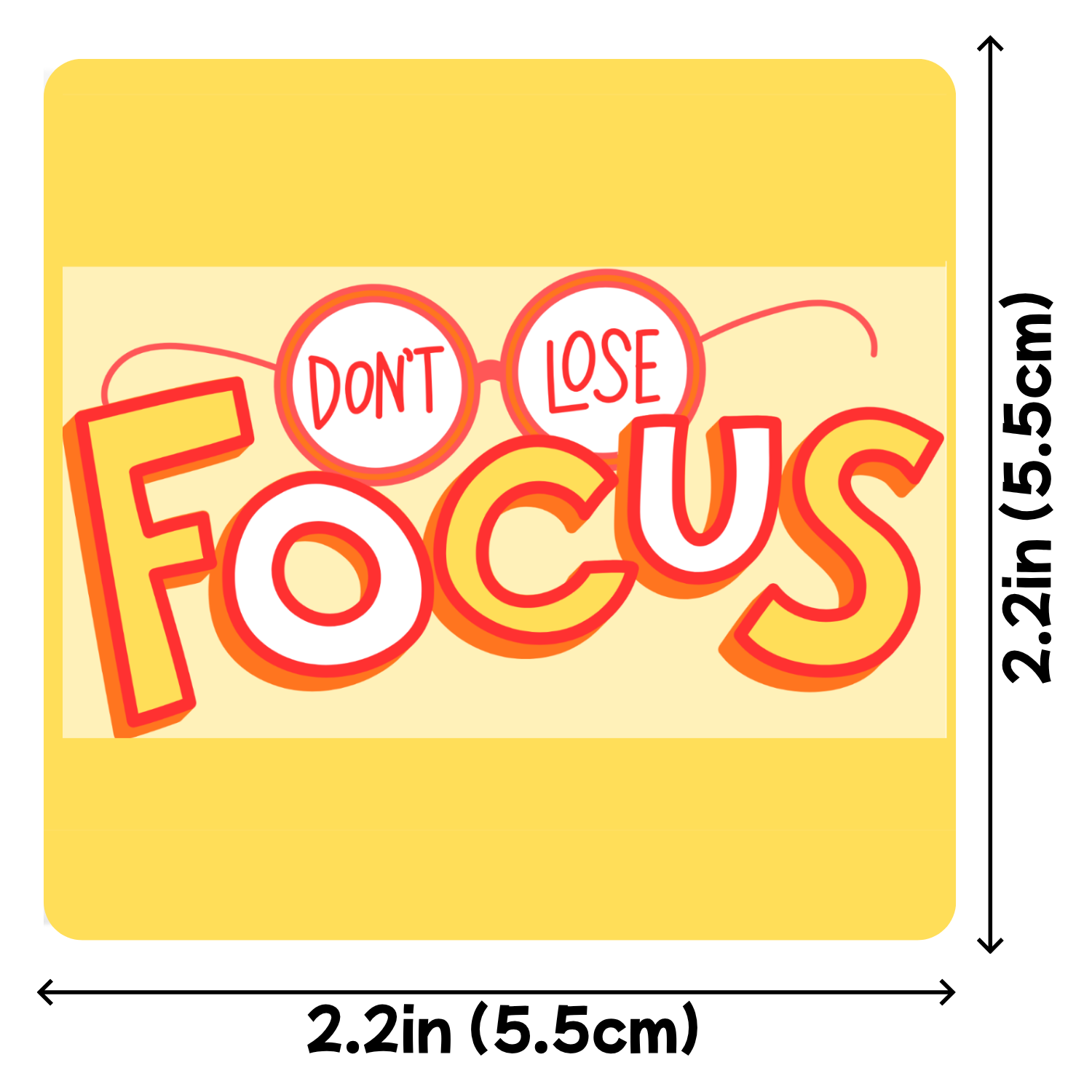 Custom Sublimation 2.2 x 2.2 Small Magnet Graphic - Dont Lose Focus Print | Jadez World
