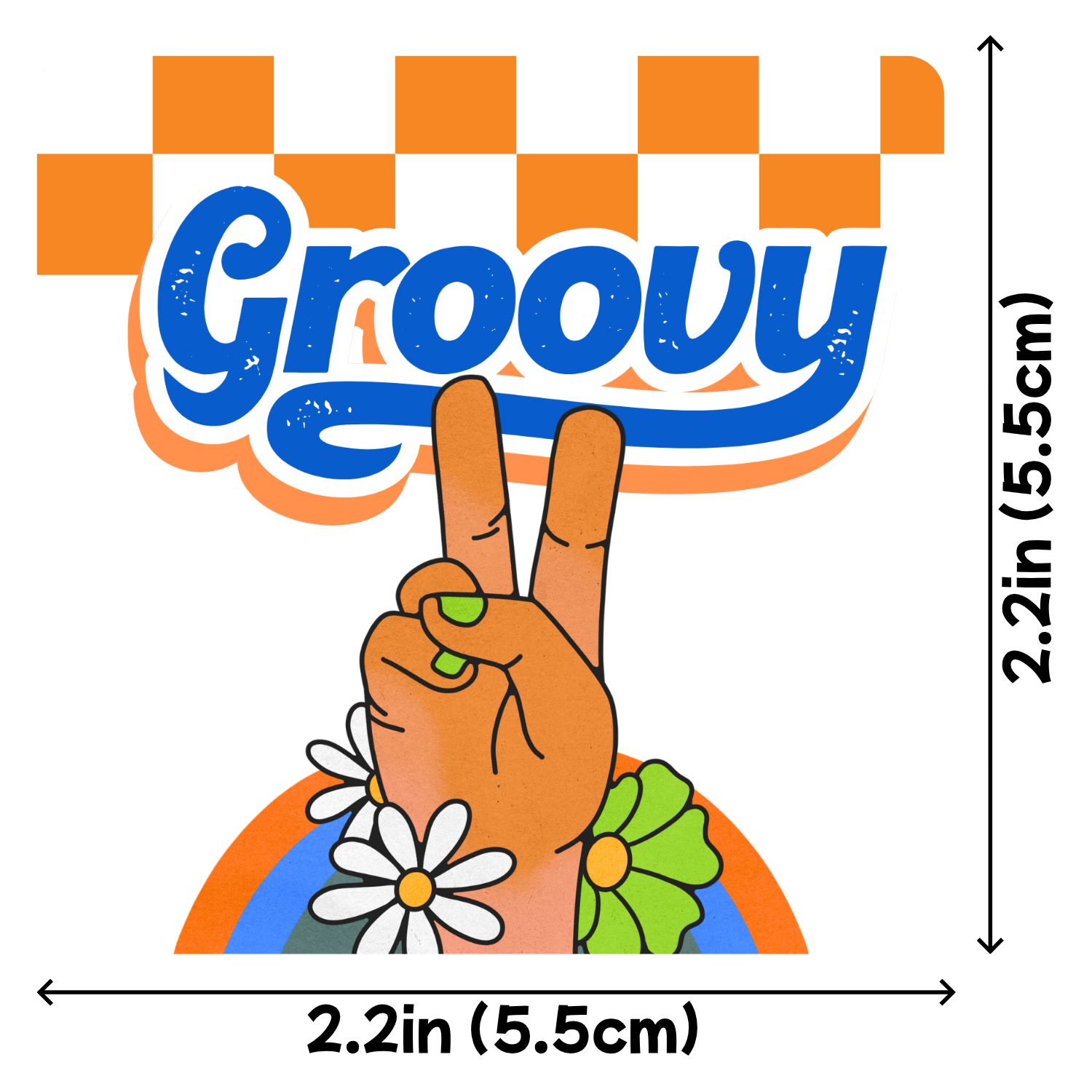 Custom Sublimation 2.2 x 2.2 Small Magnet Graphic - Groovy Print | Jadez World