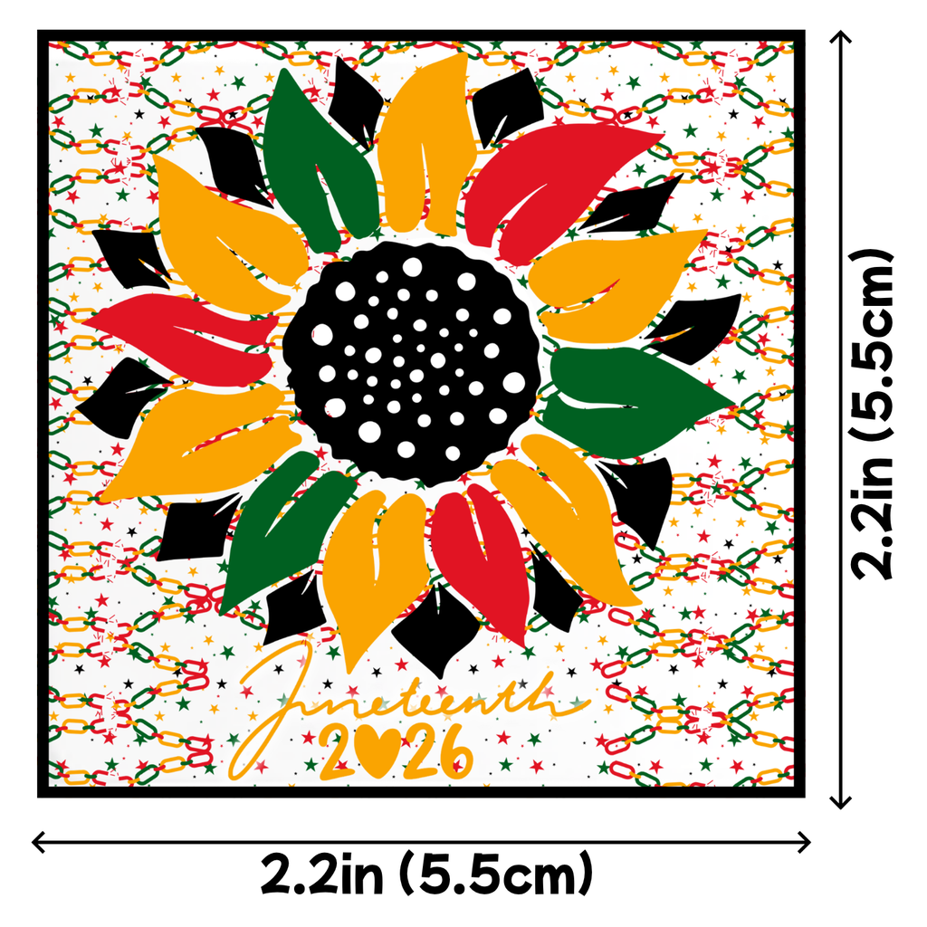 Custom Sublimation 2..2 x 2.2 Small Magnet Graphic - Juneteenth Print | Jadez World