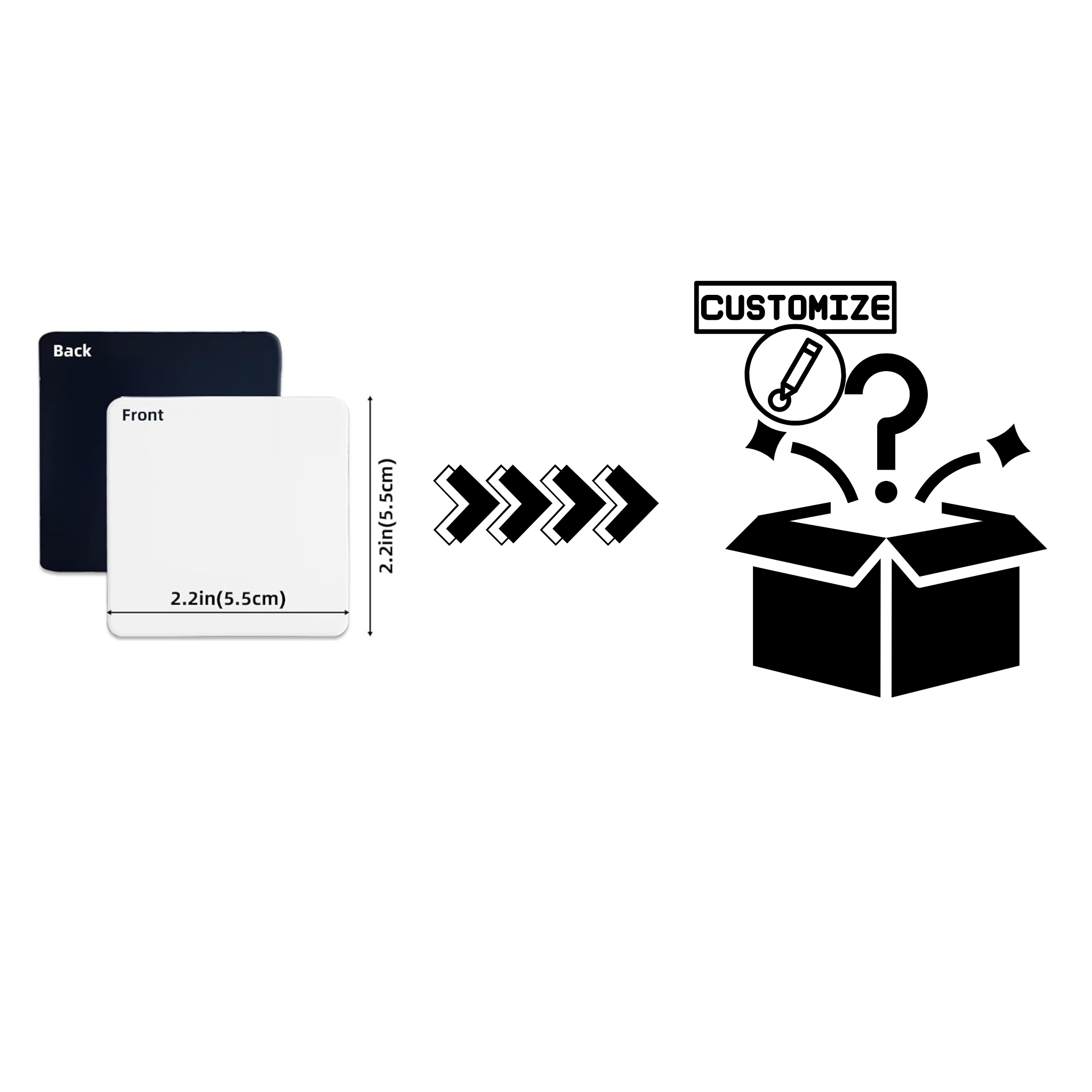 Custom Sublimation 2.2 x 2.2 Small Magnet Graphic - Custom Graphic | Jadez World