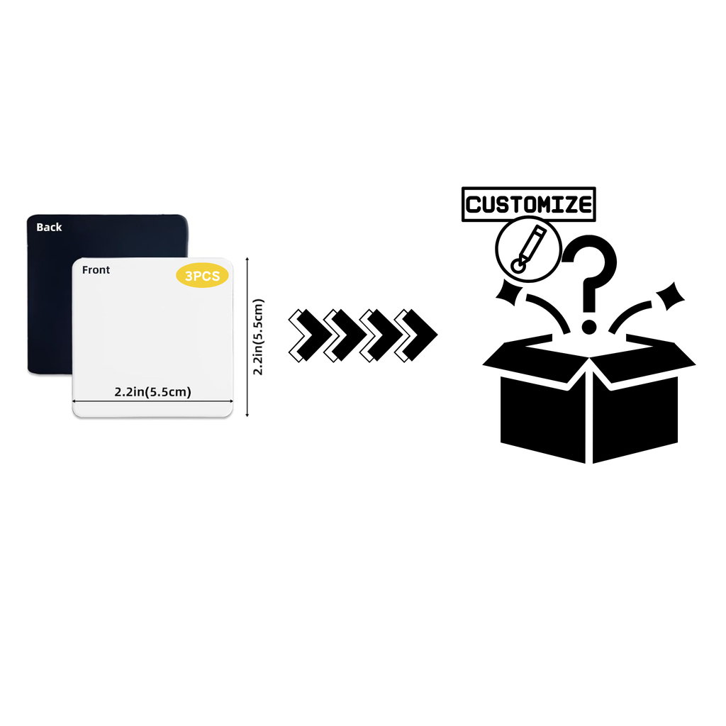Custom Sublimation 2.2 x 2.2 Small Magnet 3 pcs Trio Bundle Graphic - Custom Graphic | Jadez World