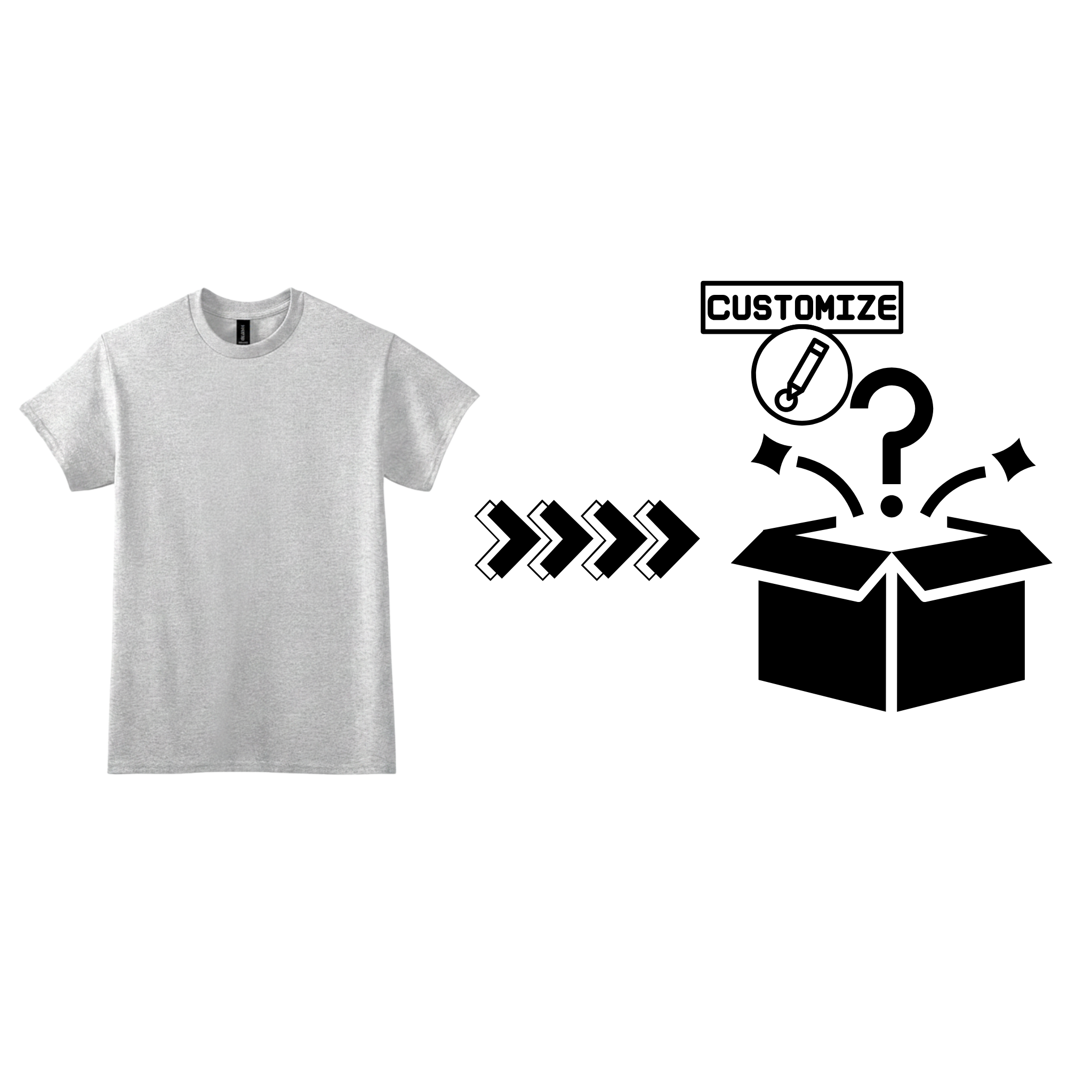 Custom Design T Shirt Grey Graphic - Custom Graphic | Jadez World