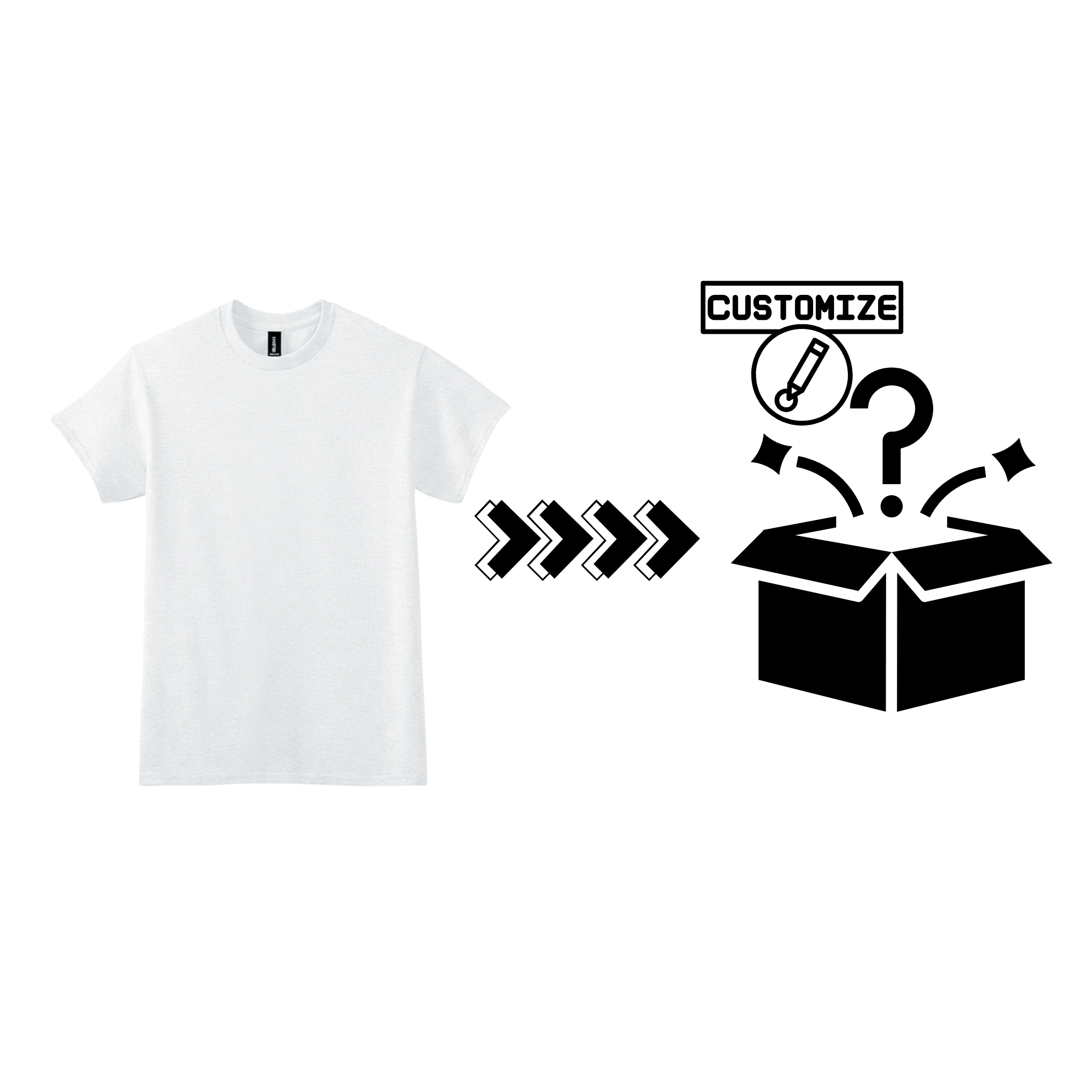 Custom Design T Shirt White Graphic - Custom Graphic | Jadez World