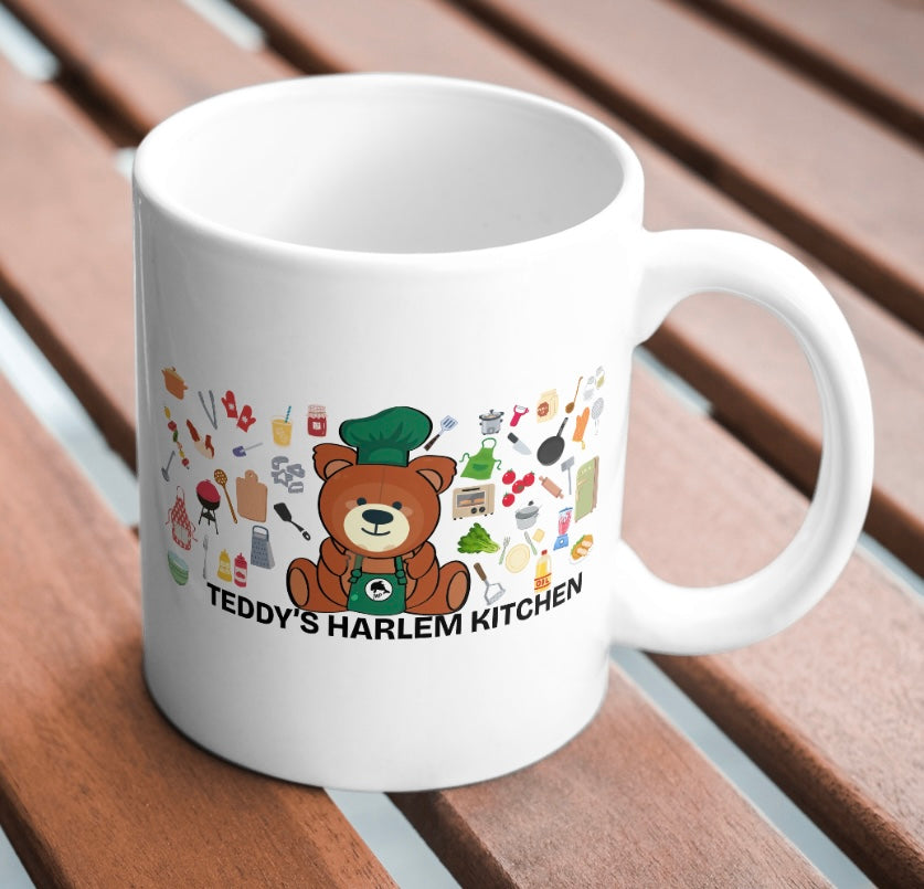 Custom Sublimation 12 oz Ceramic Mug  - AI Rendering Product Shot – Teddys Harlem Kitchen THK Print | Jadez World 