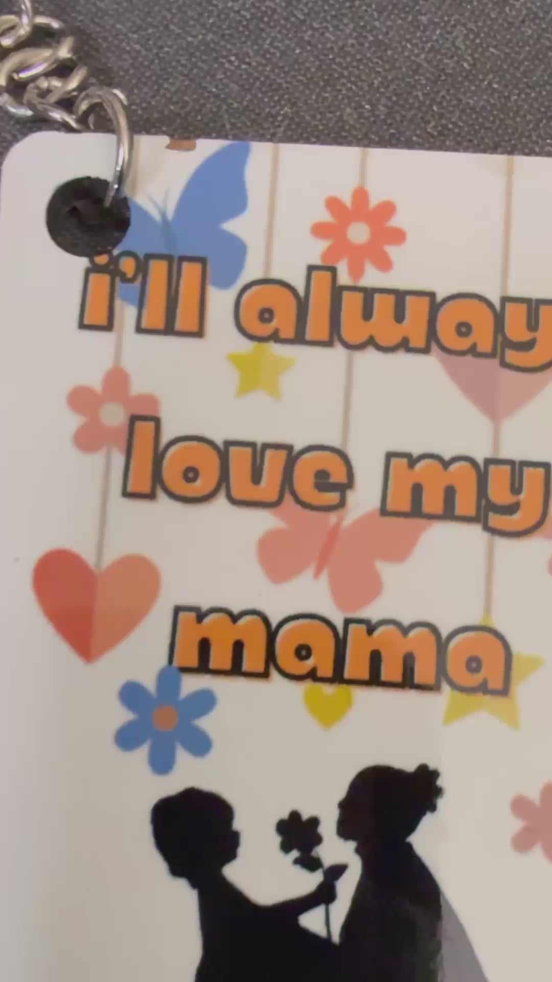 [Video] Product View Custom Sublimation 2.3" x 1.5" Keychain  – Love My Mama Print | Jadez World