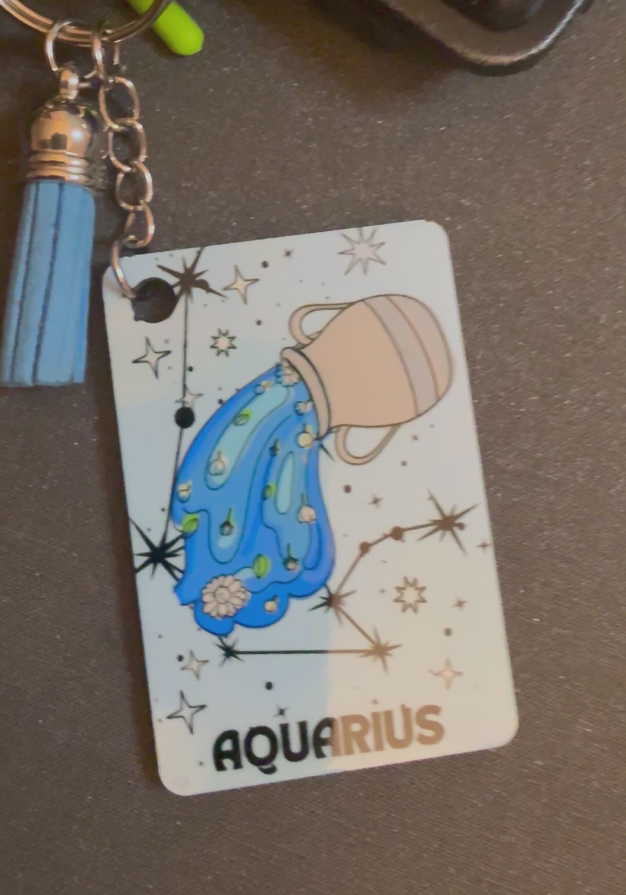 [Video] Product View Custom Sublimation 2.3" x 1.5" Keychain  – Aquarius212 Print | Jadez World